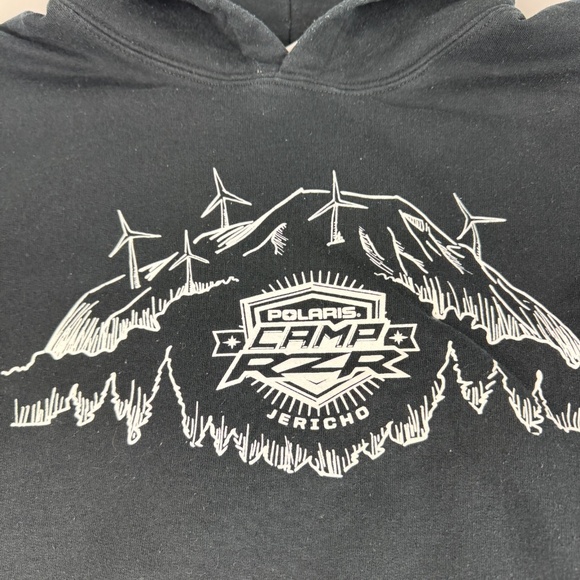 POLARIS Camp RZR Jericho 2017 Mens Size M Hoodie Sweatshirt Black - Picture 2 of 9
